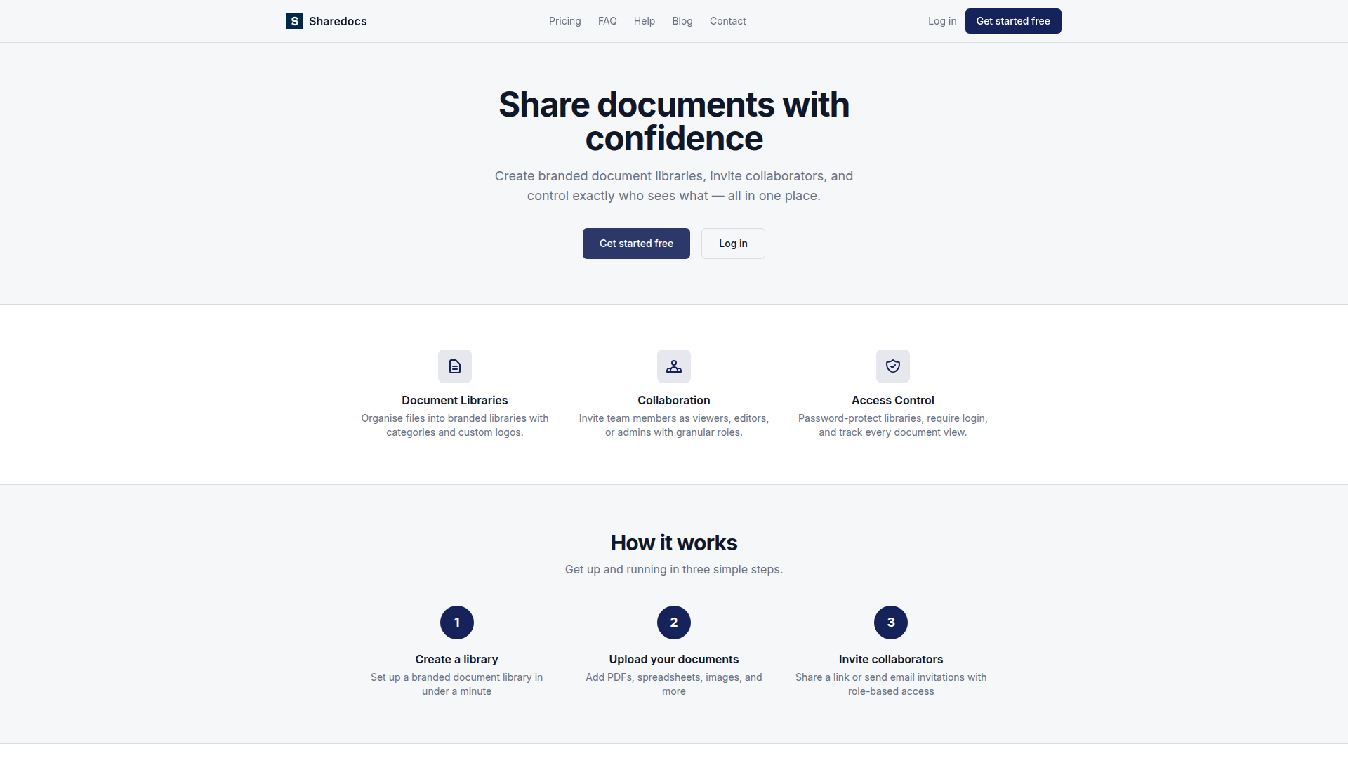 Sharedocs — secure document sharing platform